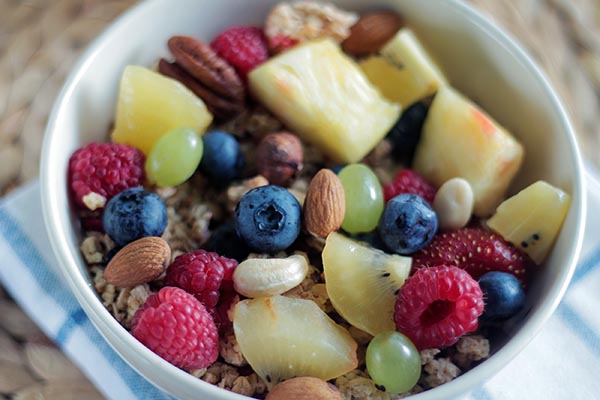 Healthy Berry Fruit and Nut Breakfast